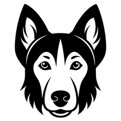 Dog head art vector illustration