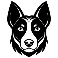 Dog head art vector illustration