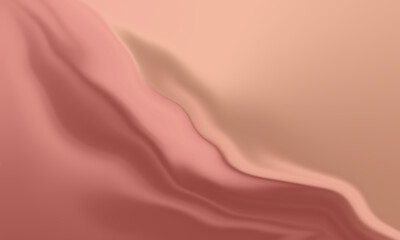 Fototapeta premium Soft Waves of Beige and Pink Textile Fabric
