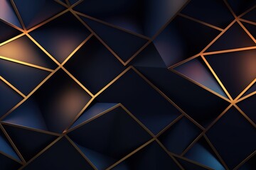 Abstract geometric pattern with dark blue and gold accents.