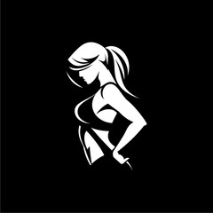 Bold and elegant logo for a women's gym