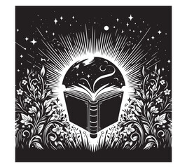 Book illustration of an background