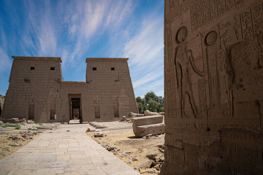 Entrance of the Temple of Khonsu at Karnak Temple. Luxor. Egypt.