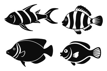 Naklejka premium set of fish