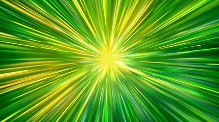 Obraz premium Comic background with green and yellow starbursts, evoking a sense of excitement