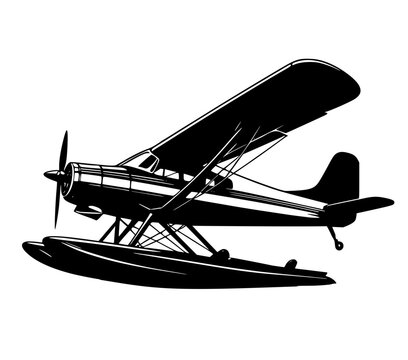 recommend clip art: Seaplane , floatplane vector illustration