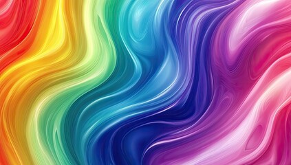 Obraz premium Rainbow colored wavy abstract background.