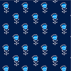 seamless pattern with flowers and birds digital design.