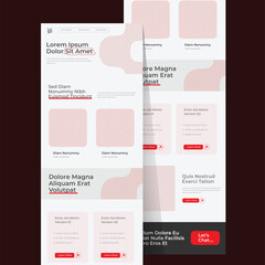 one-page email newsletter marketing template for multipurpose business l Flat modern responsive design