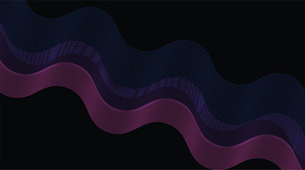 Abstract purple wave vector background for cards or wallpaper