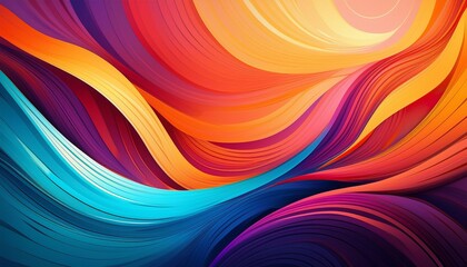Obraz premium Abstract Background with Vibrant Colors and Smooth Lines