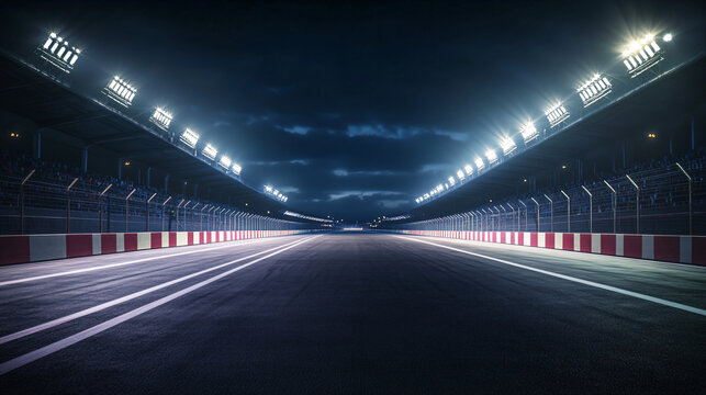 Race Track at Night.