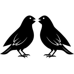 Two bird silhouette vector illustration 