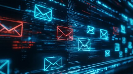Cybersecurity Threats - User's Email Inbox Exposed to Phishing and Scam Emails, Emphasizing Vigilance and Security