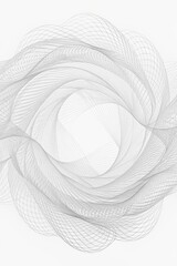 Minimalist grayscale abstract with circular lines.
