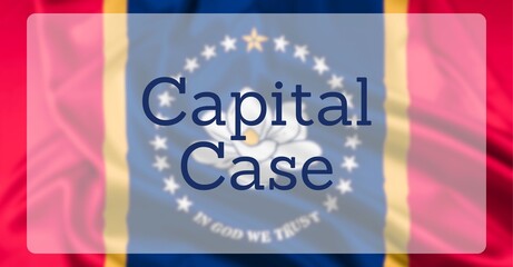 Capital Punishment Over US State Flag