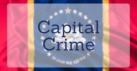 Capital Punishment Over US State Flag