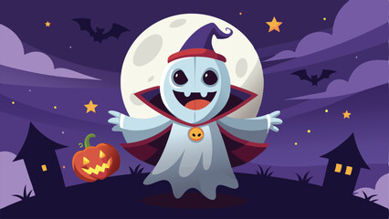 cartoon ghost illustration on a white background