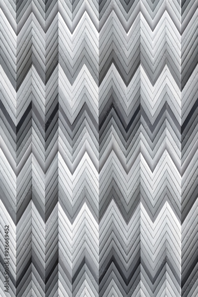 Canvas Prints Zigzag pattern in grayscale tones.