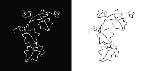 Rhinestone vector flower Design.