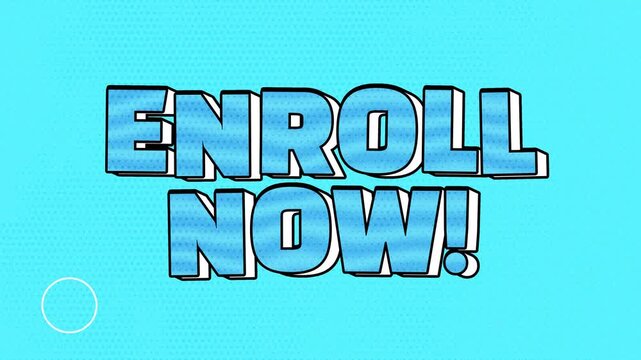 Enroll Now! Cartoon Style Animation