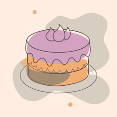 cake vector art illustration