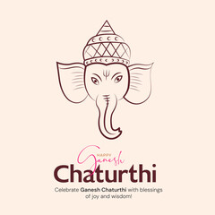 Happy Ganesh Chaturthi Social Media Post Template, Web Banner, Greeting Cards,Print,T-Shirts,Posters and Banners
