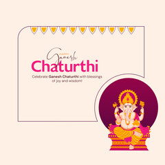 Happy Ganesh Chaturthi Social Media Post Template, Web Banner, Greeting Cards,Print,T-Shirts,Posters and Banners
