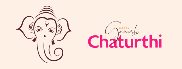 Happy Ganesh Chaturthi Social Media Post Template, Web Banner, Greeting Cards,Print,T-Shirts,Posters and Banners
