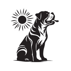 Dog silhouette vector design