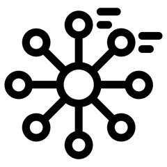 Chart, diagram icon in thin line style vector illustration graphic design