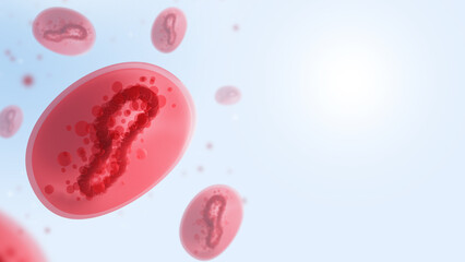 Fototapeta premium Monkeypox background. Monkeypox bacteria is variant of smallpox.