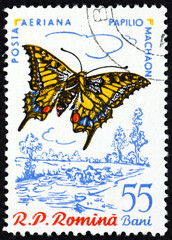 Postage stamp Romania 1960 European swallowtail, papilio machaon, butterfly