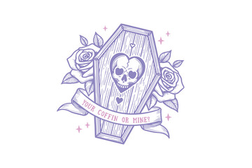 Your Coffin or mine? funny Halloween SVG T shirt design