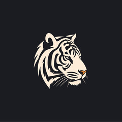 Modern Minimalist Tiger Logo