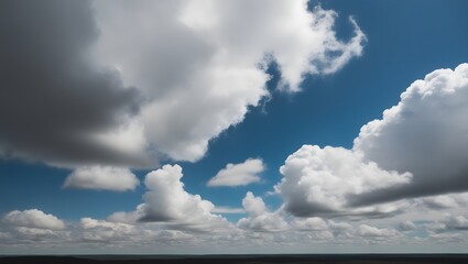 Blue sky with clouds, Generative Ai