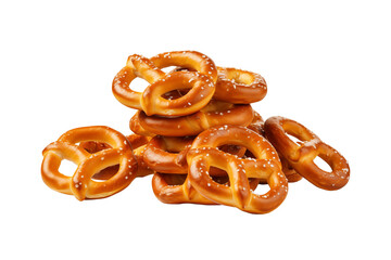 Pretzels isolated on transparent background, png