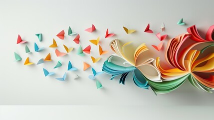 Abstract 3D style. Conceptual framework for World Day of Education, Knowledge, Learning and Philosophy with space for text or promotional content.