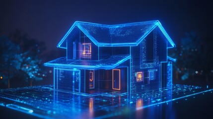 Futuristic Smart Home with AI Health Monitoring: Homes tracking health metrics and providing insights through AI.