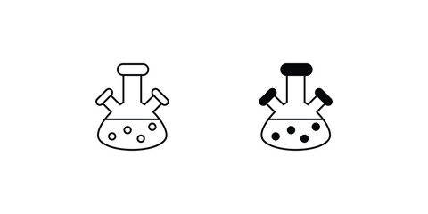 Obraz premium flask set icon with white background vector stock illustration