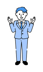 スーツ 男性 バストアップ