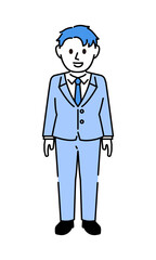 スーツ 男性 バストアップ