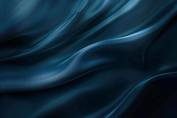 Obraz premium Blue Satin Fabric with Smooth Texture and Rich Folds for an Elegant and Luxurious Design Background