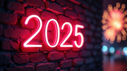 Happy new year 2025 with copy space