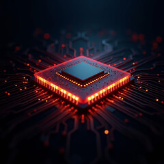 close up of a coomputer chip