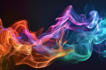 Obraz premium Flowing Blue and Orange Waves with Dynamic Fluid Design and Vibrant Colors for a Modern Abstract Art Background