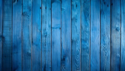 Naklejka premium Blue wood wall background
