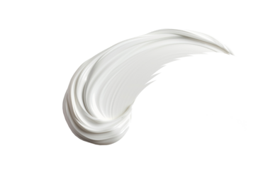 White cosmetic cream brush isolated on a transparent background