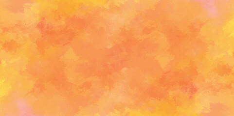 Abstract orange and yellow color background with bokeh .Delicate sepia background with paint stains watercolor texture .subtle watercolor orange yellow gradient illustration.	