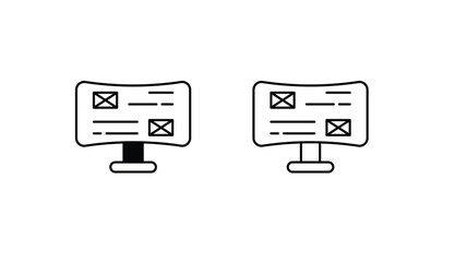 Ui Design icon design with white background stock illustration